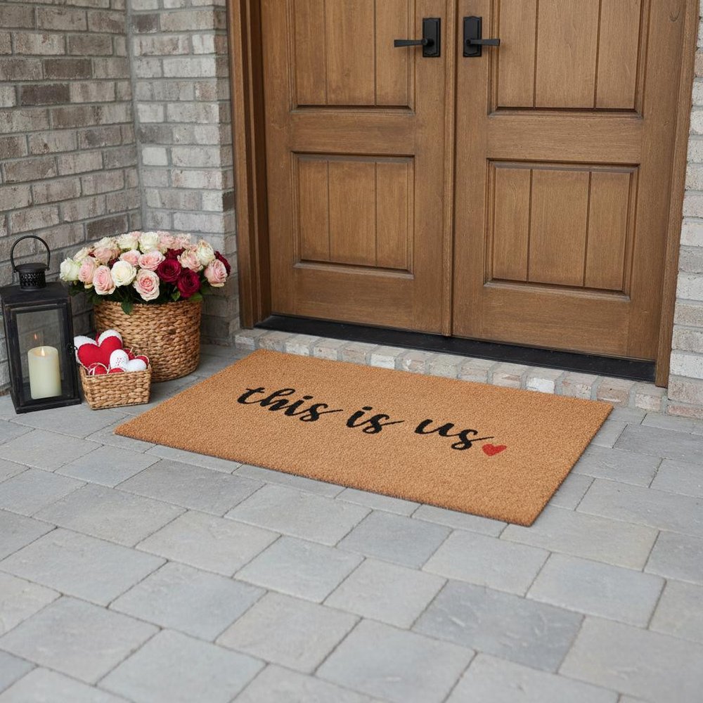 36" X 72" Brown And Black This is Us Outdoor Coir Door Mat