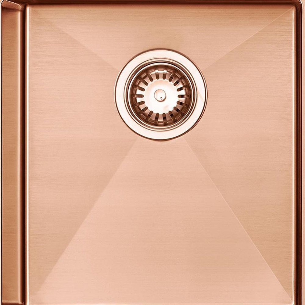 10" X 33" Gold Stainless Steel Undermount With Sink. Kitchen & utility sink in gold metal.