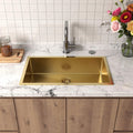 9" X 30" Gold Stainless Steel Undermount Kitchen Sink
