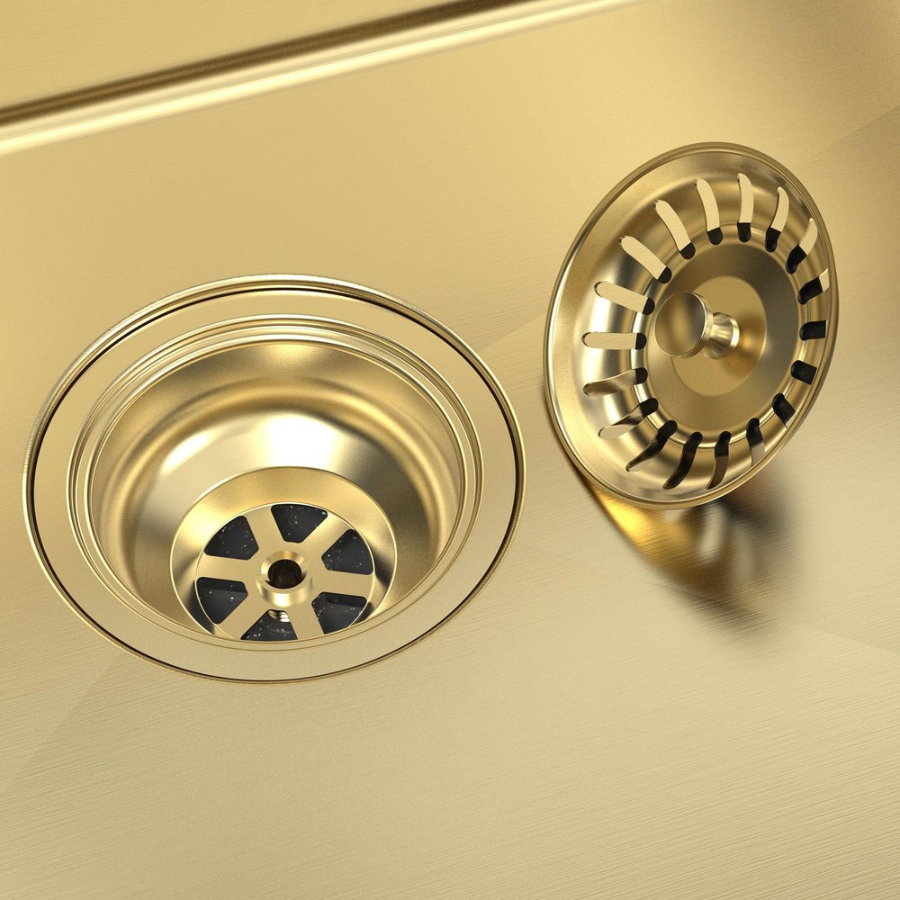9" X 30" Gold Stainless Steel Undermount Kitchen Sink - SKU 719944