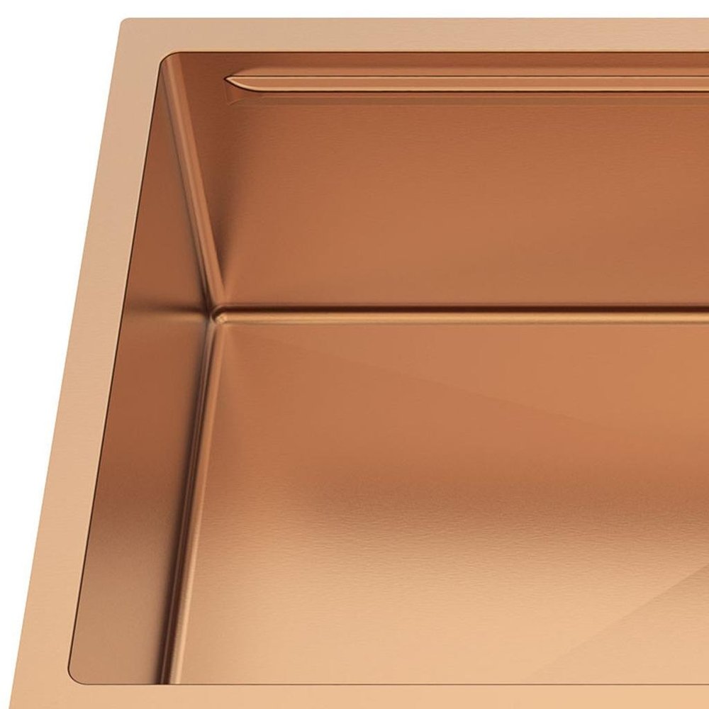 9" X 30" Gold Stainless Steel Undermount Kitchen Sink - SKU 719945 close-up detail