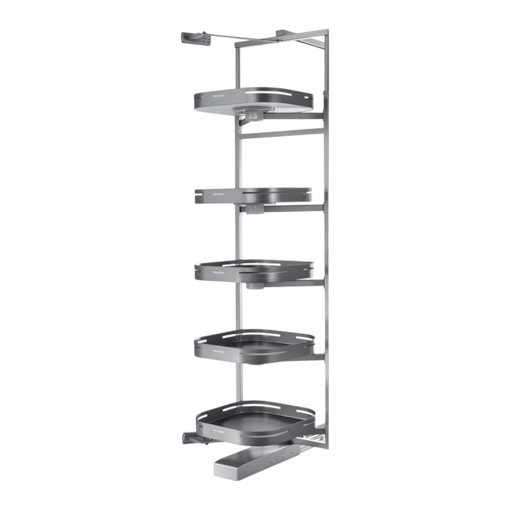 78" Silver Stainless Steel Kitchen Cabinet Insert on a white background
