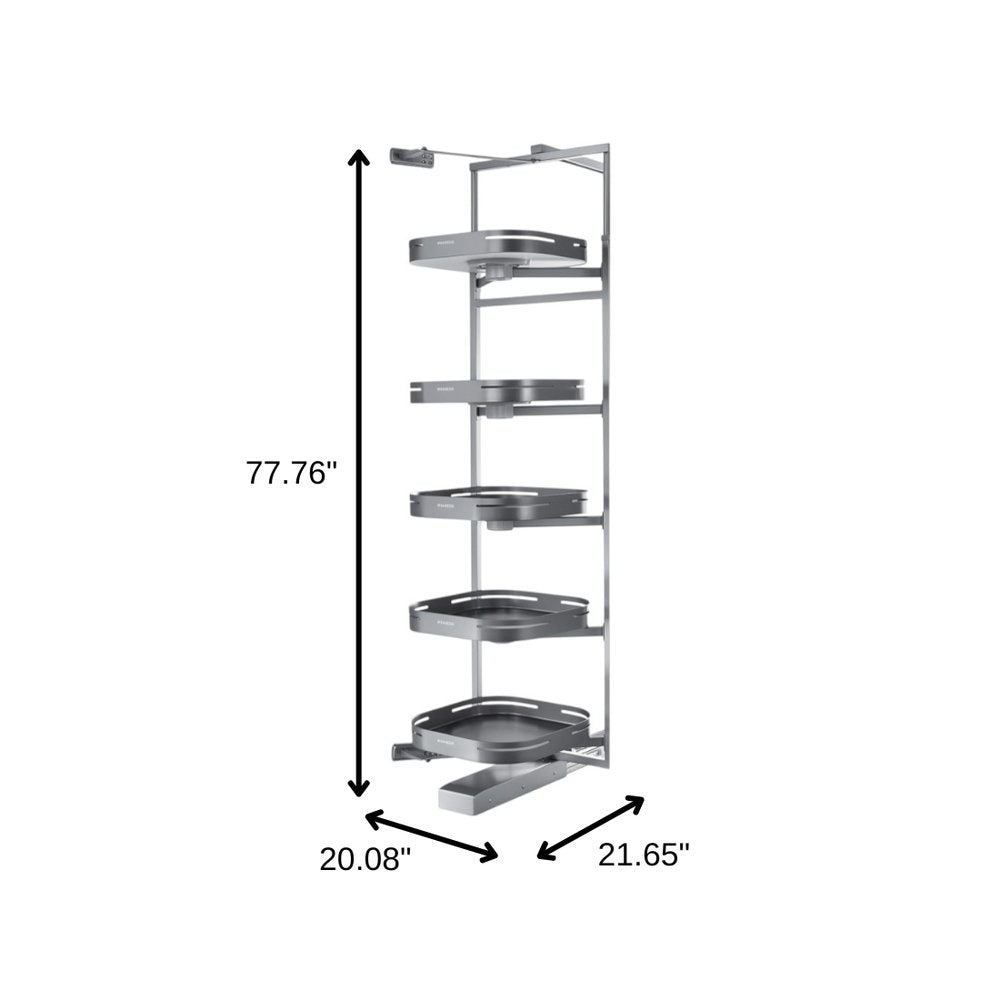 78" Silver Stainless Steel Kitchen Cabinet Insert