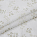 72" White And Gold Floral Shower Curtain on a white background