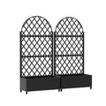 71" X 35" Black Galvanized Metal Rectangular Planter Box