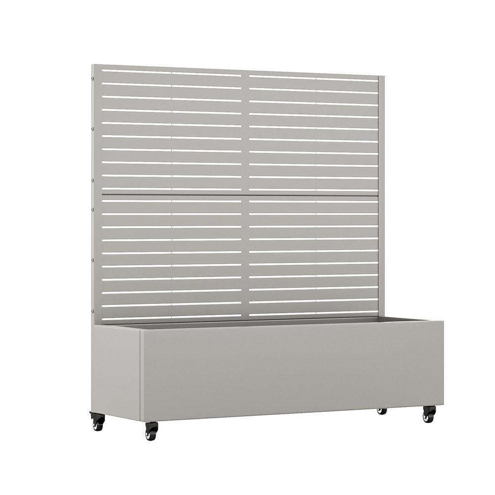 47" X 47" Gray Galvanized Metal Rectangular Planter Box