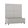 47" X 47" Gray Galvanized Metal Rectangular Planter Box