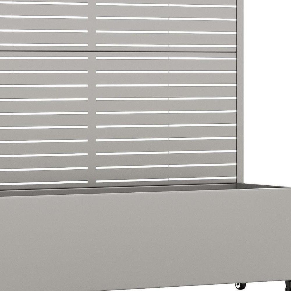 47" X 47" Gray Galvanized Metal Rectangular Planter Box