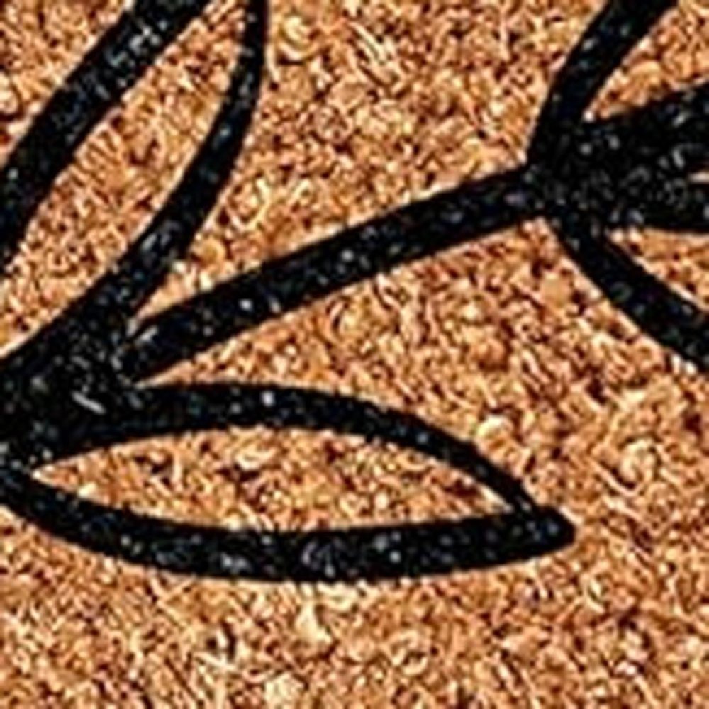 36" X 72" Brown And Black Hello Spring Outdoor Coir Door Mat