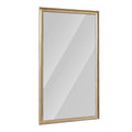 71" Golden Brown Wood Wall Mounted And Leaning Framed Full Length Mirror on a white background