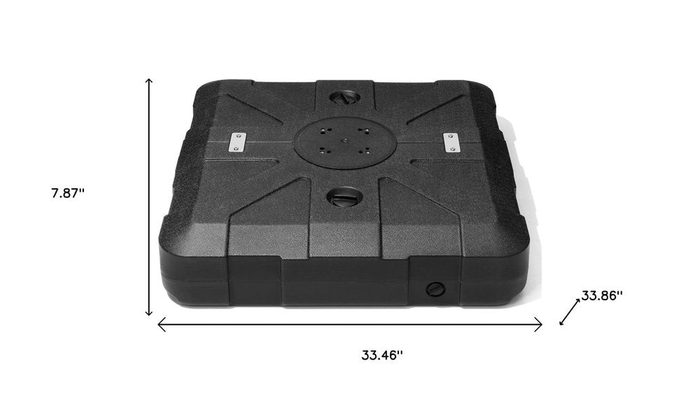 Black Cantilever Umbrella Fillable Heavy Duty Plastic In Ground Umbrella Base With Wheels