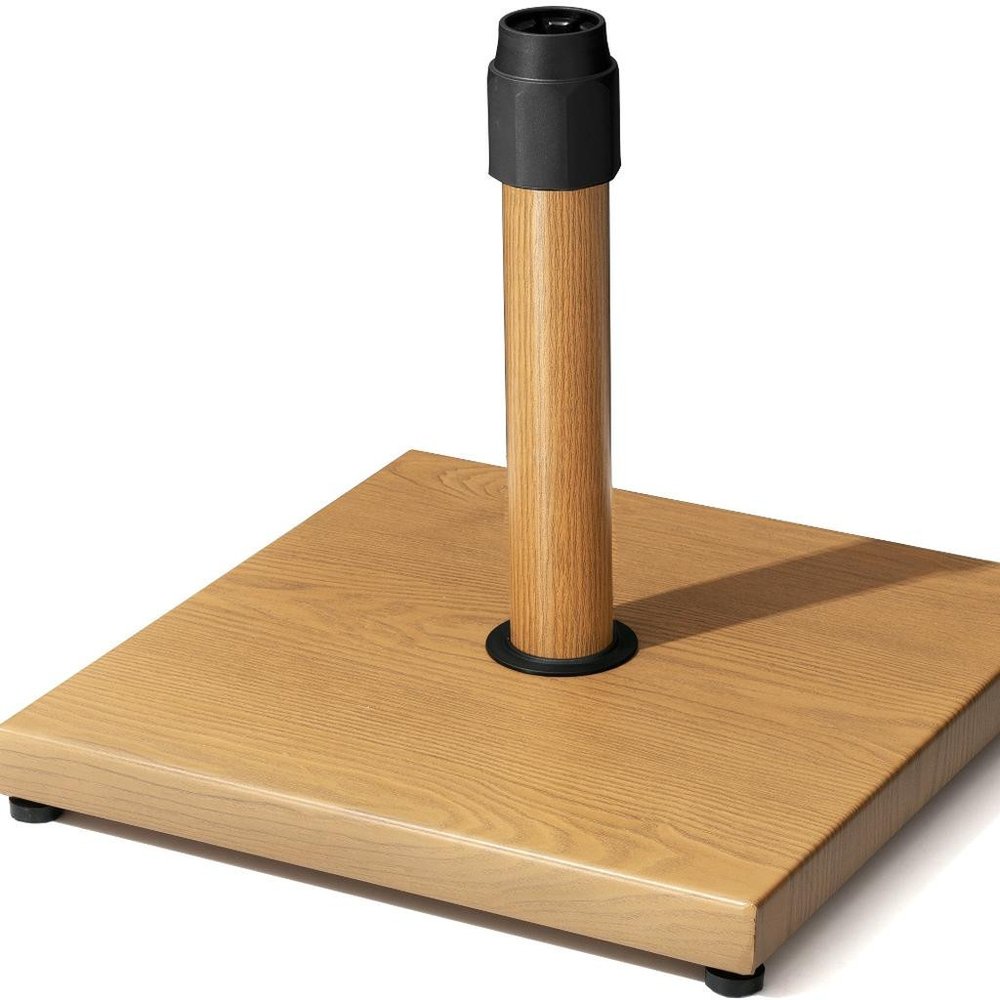 Brown Market Umbrella Steel In Ground Adjustable Umbrella Base