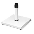 White Market Umbrella Steel In Ground Adjustable Umbrella Base on a white background