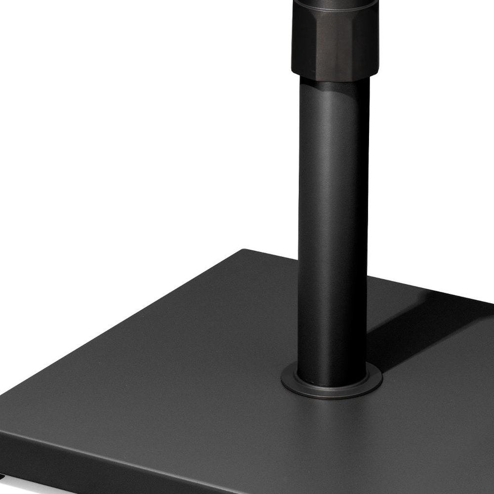 Black Market Umbrella Steel In Ground Adjustable Umbrella Base With Wheels - 16.53" H x 17.72" W x 17.72" D
