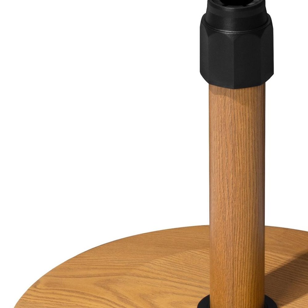 Light Brown Market Umbrella Steel In Ground Adjustable Umbrella Base With Wheels - 18.90" H x 18.90" W x 18.90" D