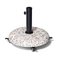 Stone Market Umbrella Steel In Ground Adjustable Umbrella Base - 15.75" H x 17.32" W x 17.32" D on a white background