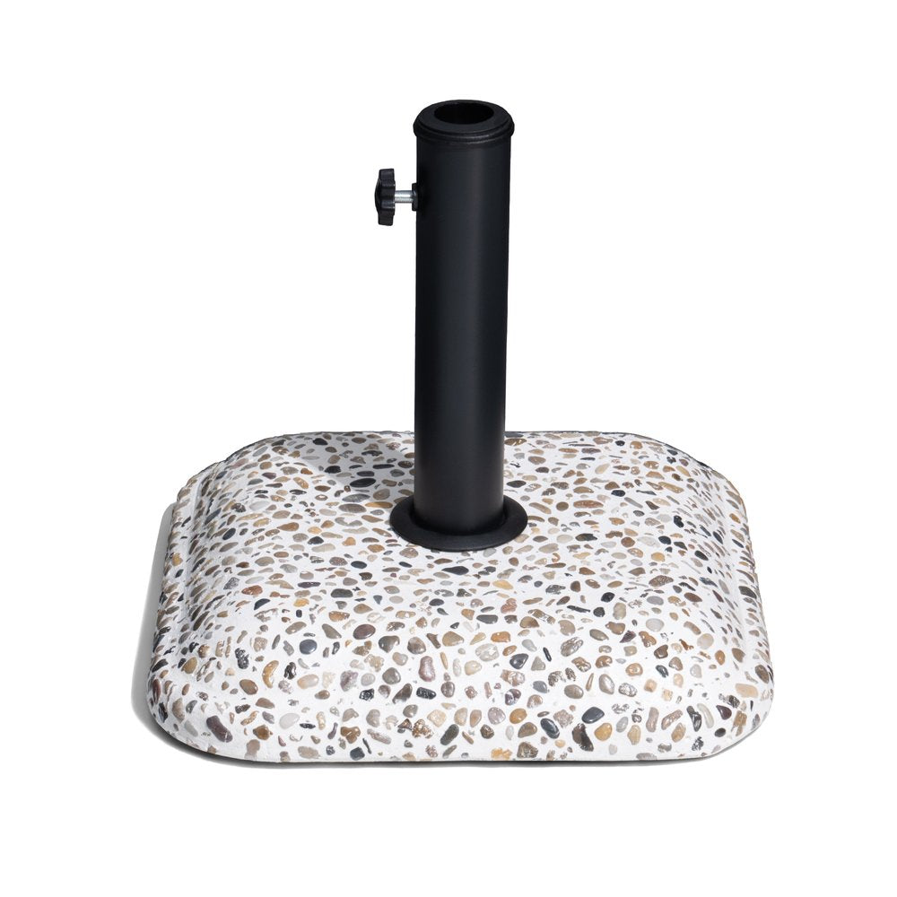 Stone Market Umbrella Steel In Ground Adjustable Umbrella Base - 14.00" H x 15.60" W x 15.60" D