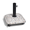 Stone Market Umbrella Steel In Ground Adjustable Umbrella Base - 16.40" H x 15.60" W x 15.60" D on a white background