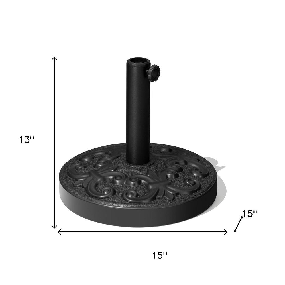 Black Market Umbrella Fillable Steel In Ground Adjustable Umbrella Base - SKU 721691 on a white background