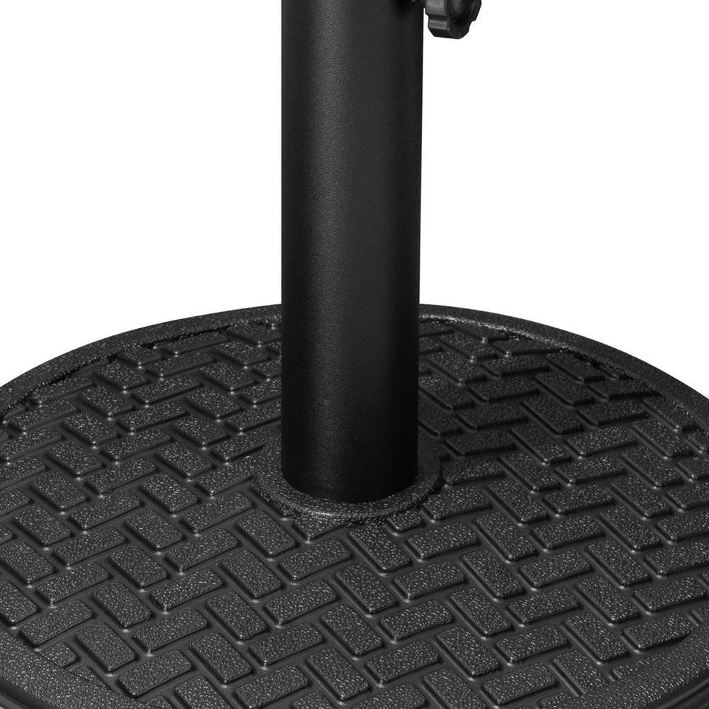 Black Market Umbrella Fillable Steel In Ground Adjustable Umbrella Base - 15.75" H x 17.91" W x 17.91" D