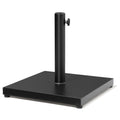 Black Market Umbrella Fillable Steel In Ground Adjustable Umbrella Base - 19.68" H x 17.72" W x 17.72" D on a white background