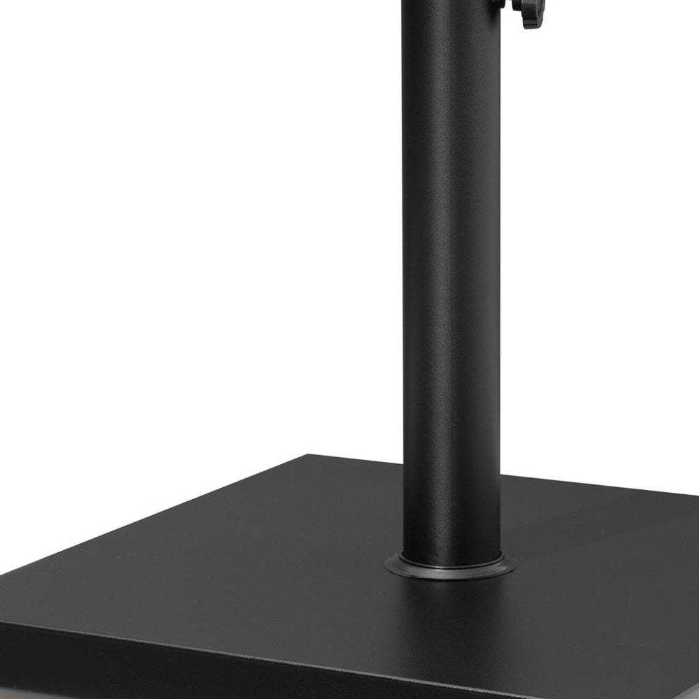 Black Market Umbrella Fillable Steel In Ground Adjustable Umbrella Base - 19.68" H x 17.72" W x 17.72" D