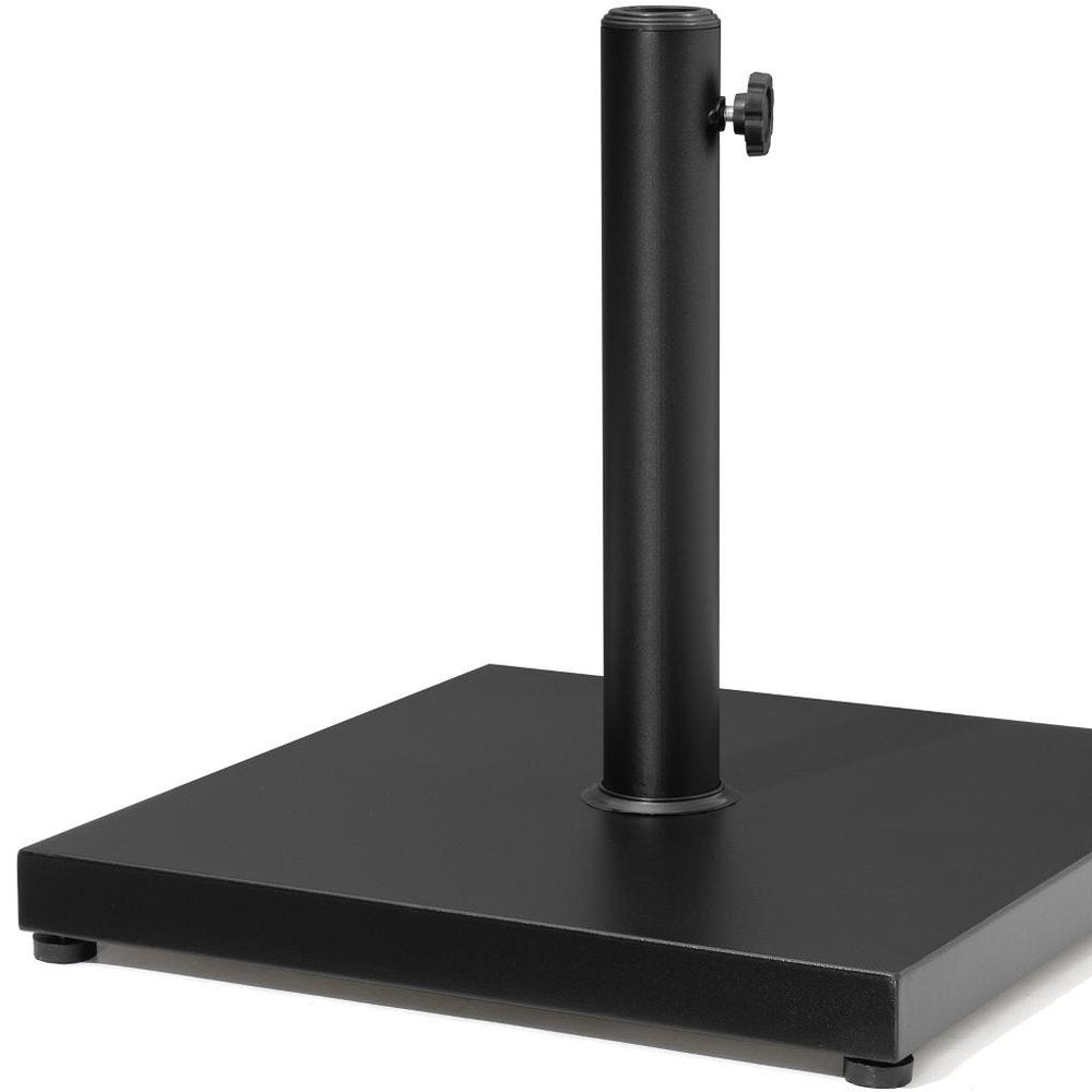 Black Market Umbrella Fillable Steel In Ground Adjustable Umbrella Base - 19.68" H x 17.72" W x 17.72" D