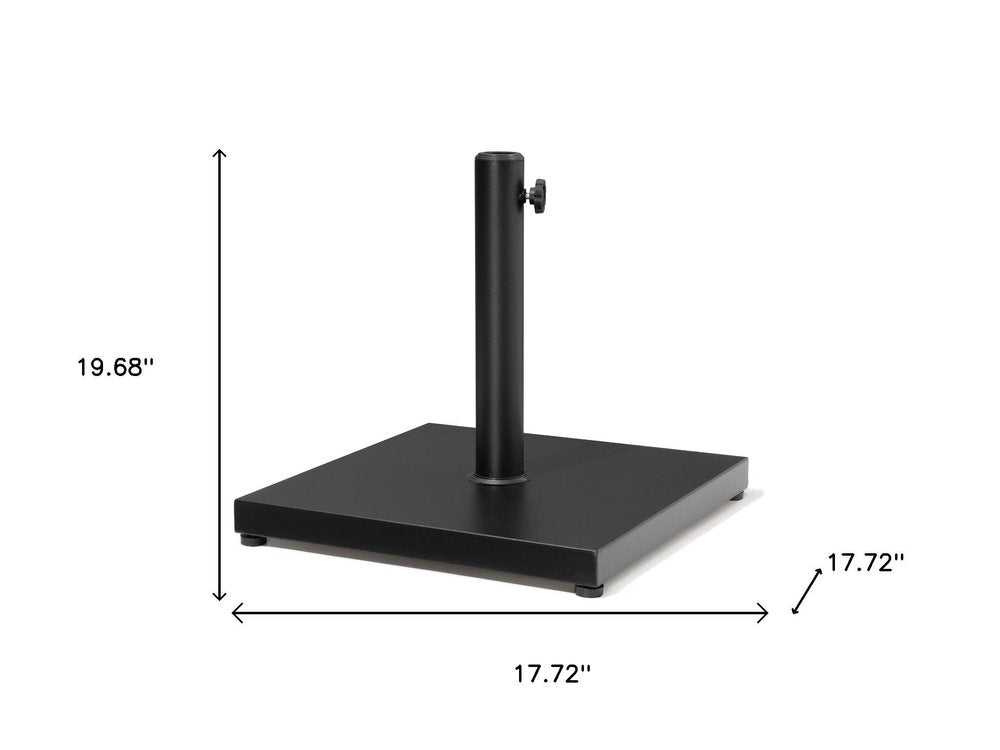Black Market Umbrella Fillable Steel In Ground Adjustable Umbrella Base - 19.68" H x 17.72" W x 17.72" D