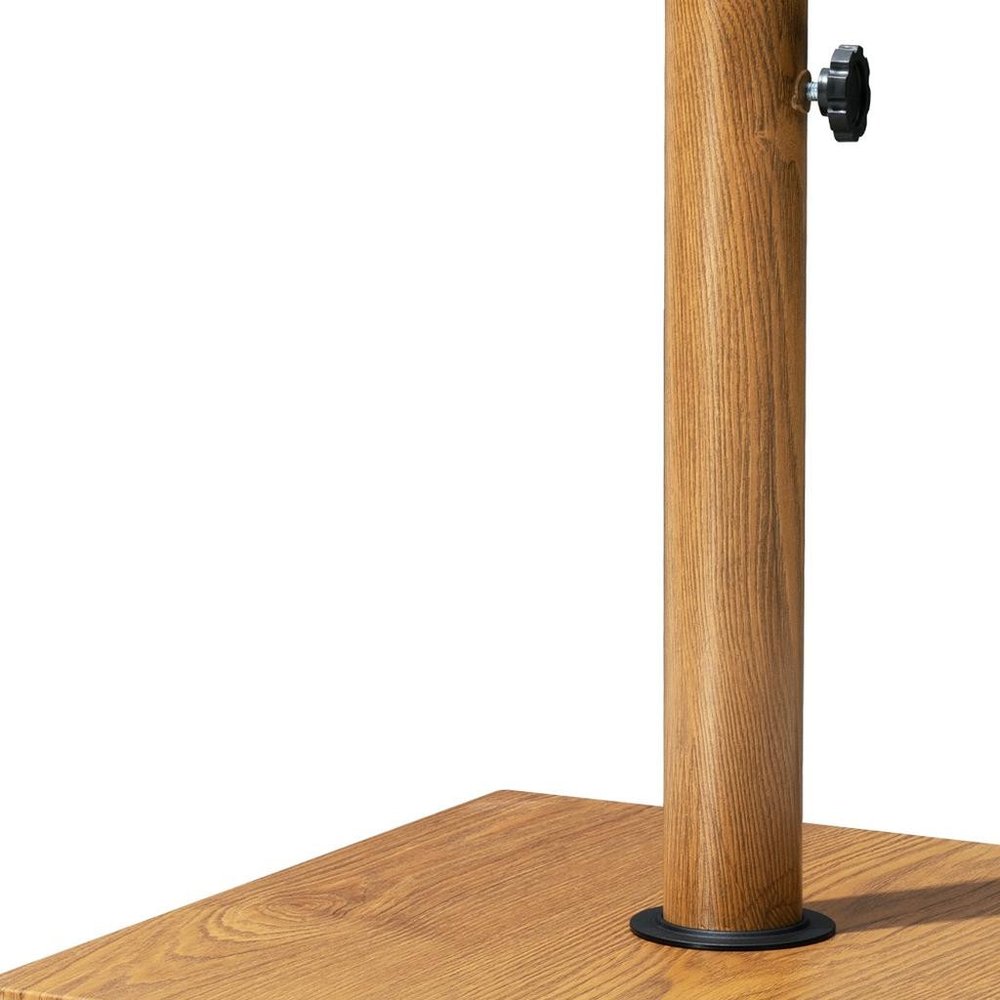 Brown Market Umbrella Fillable Steel In Ground Adjustable Umbrella Base