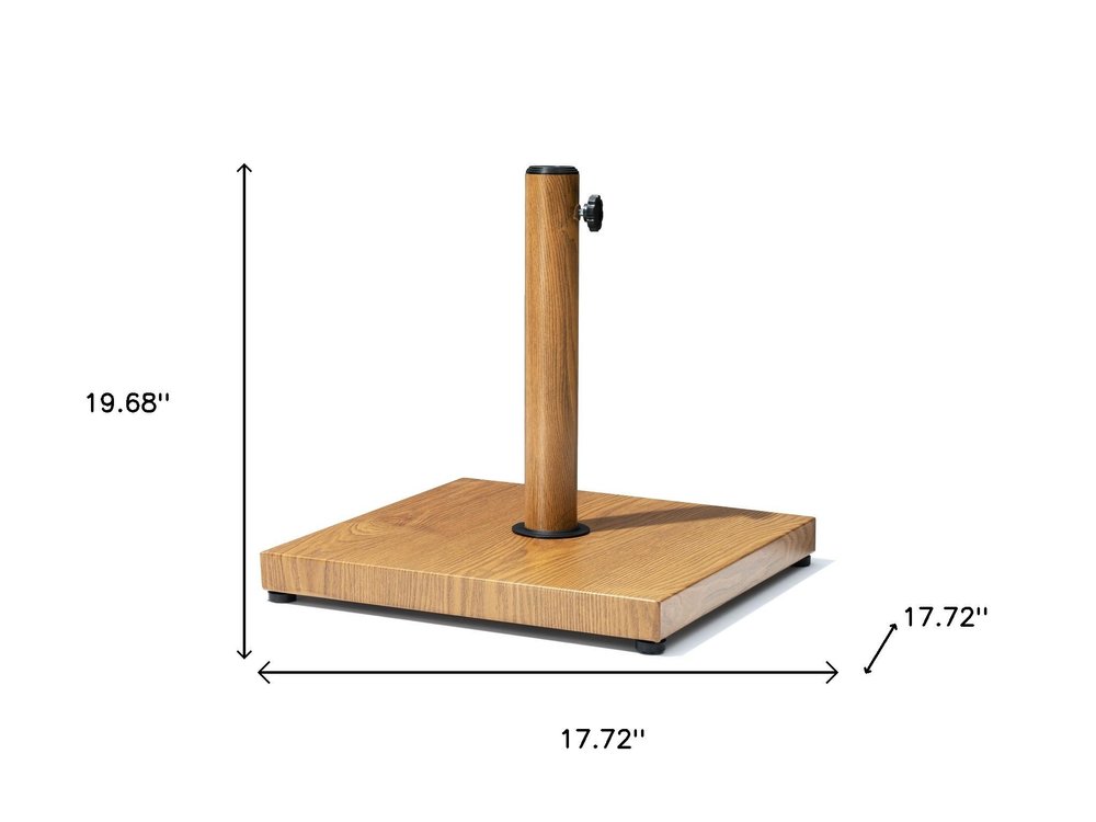 Brown Market Umbrella Fillable Steel In Ground Adjustable Umbrella Base