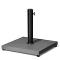 Gray Market Umbrella Fillable Steel In Ground Adjustable Umbrella Base on a white background