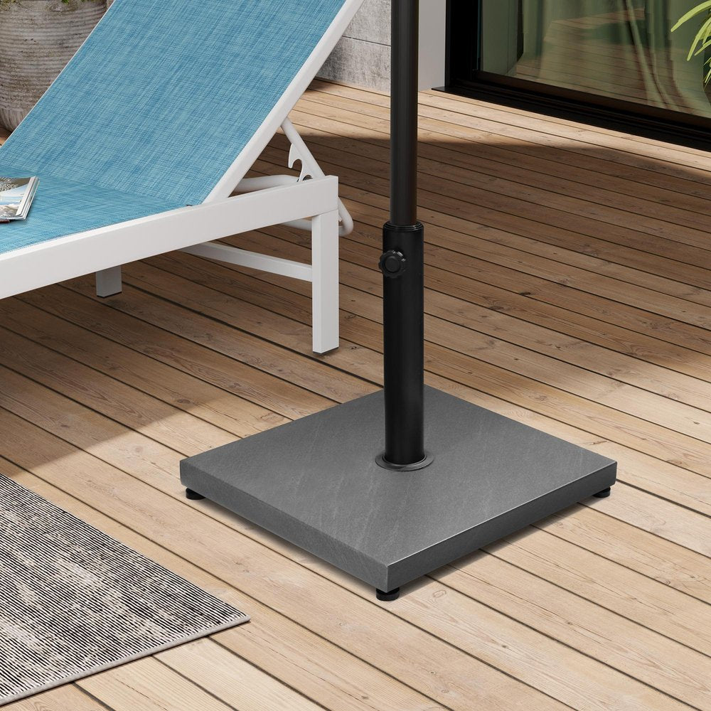 Gray Market Umbrella Fillable Steel In Ground Adjustable Umbrella Base