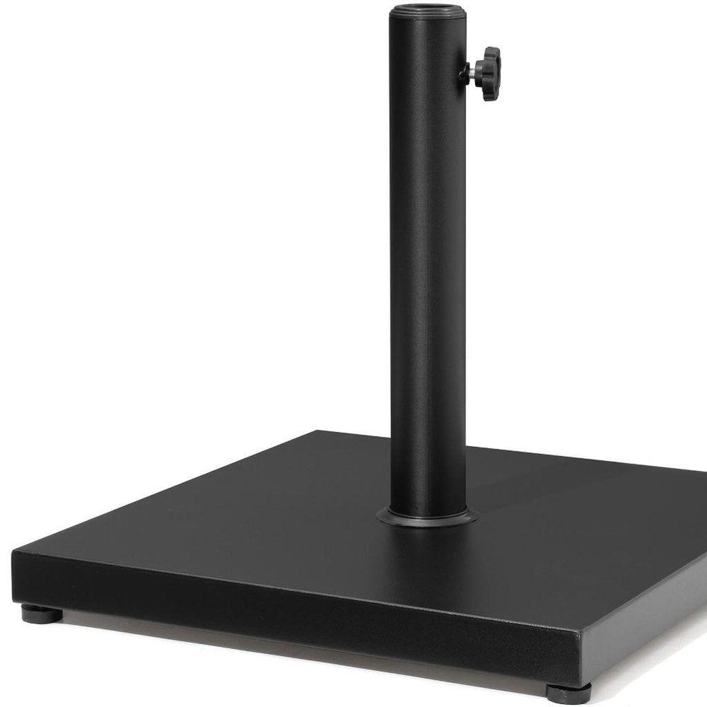 Black Market Umbrella Fillable Steel In Ground Adjustable Umbrella Base - 20.50" H x 17.90" W x 17.90" D