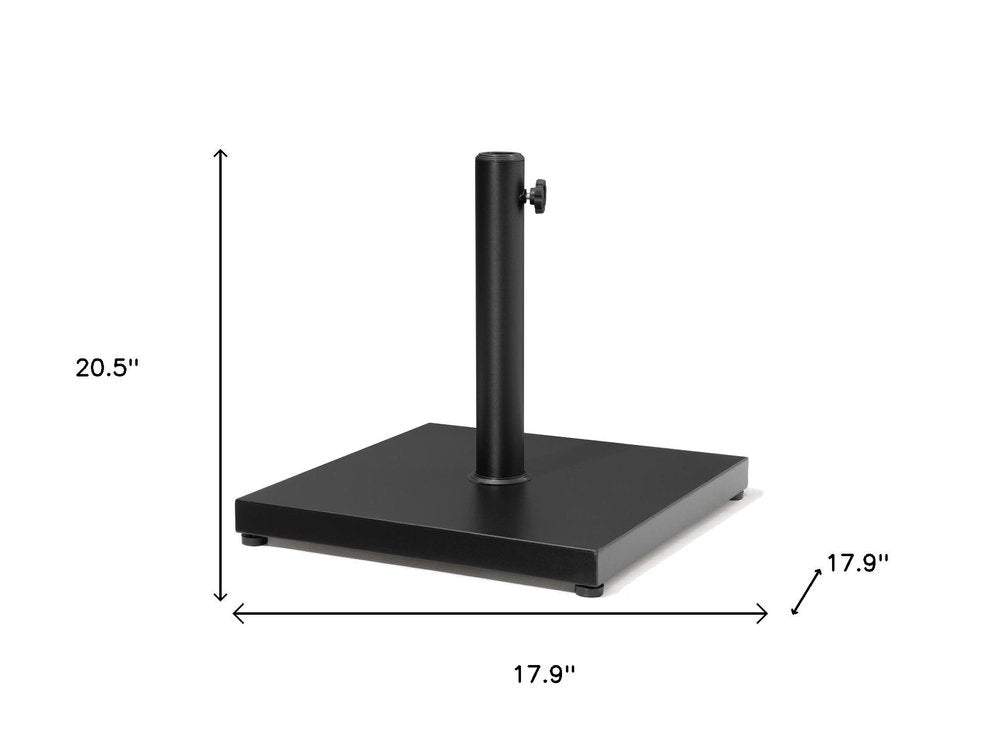 Black Market Umbrella Fillable Steel In Ground Adjustable Umbrella Base - 20.50" H x 17.90" W x 17.90" D
