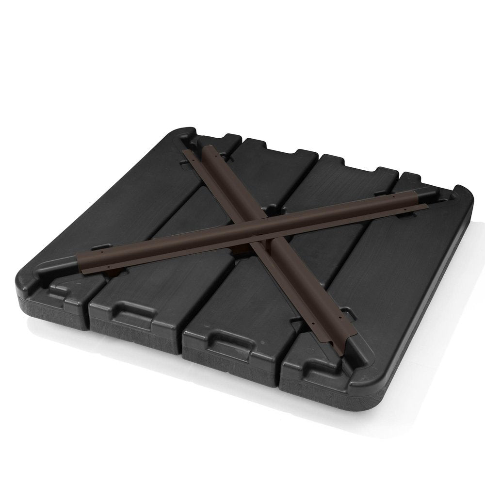 Black Cantilever Umbrella Fillable Steel In Ground Umbrella Base