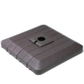 Brown Cantilever Umbrella Fillable Steel In Ground Umbrella Base on a white background
