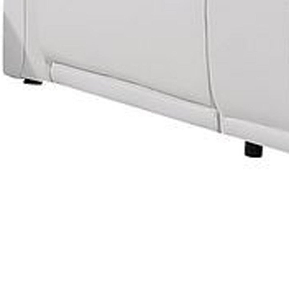 Three Piece White Italian Leather Six Person Seating Set