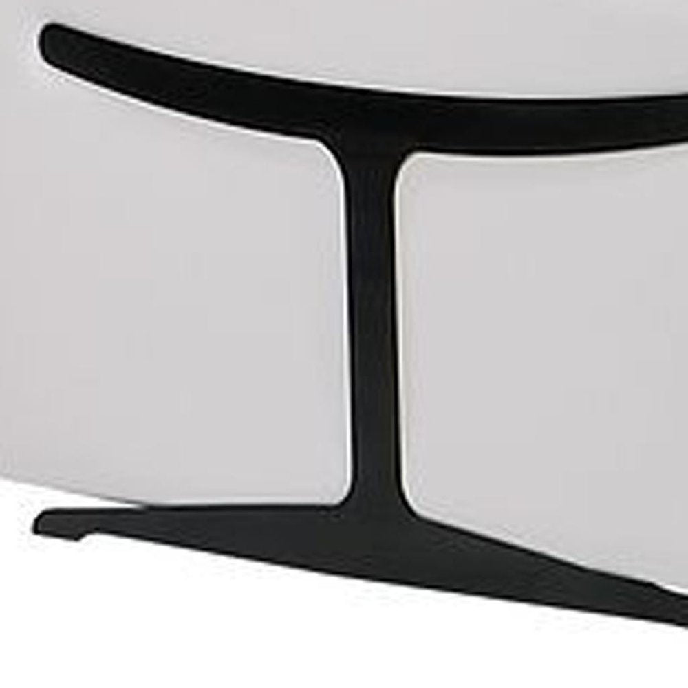 Three Piece White Italian Leather Six Person Seating Set