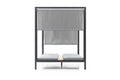 64" X 64" Gray Aluminum Gazebo. Outdoor gazebo isolated on a plain white background, in a gray metal finish.