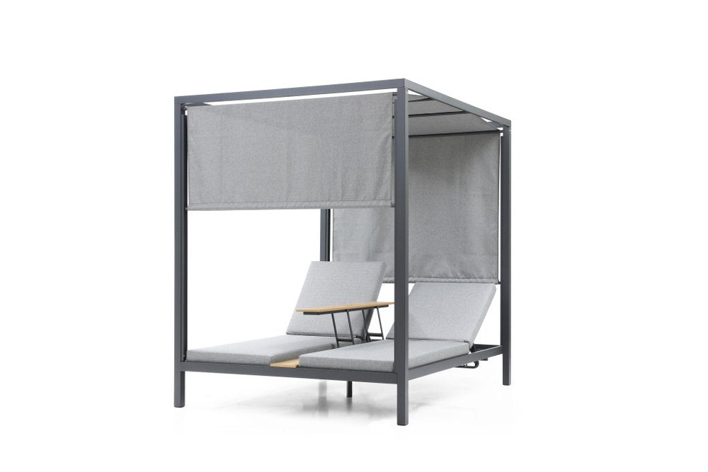 64" X 64" Gray Aluminum Gazebo