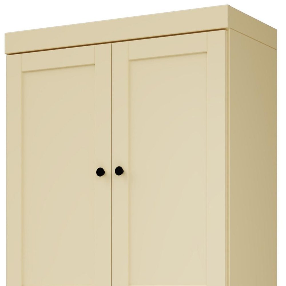 72" Teal Blue Solid Wood Four Door Pantry Or Storage Closet