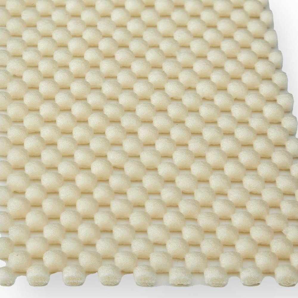 Close-up of 6' x 9' White Non Slip Rug Pad showing the white texture.