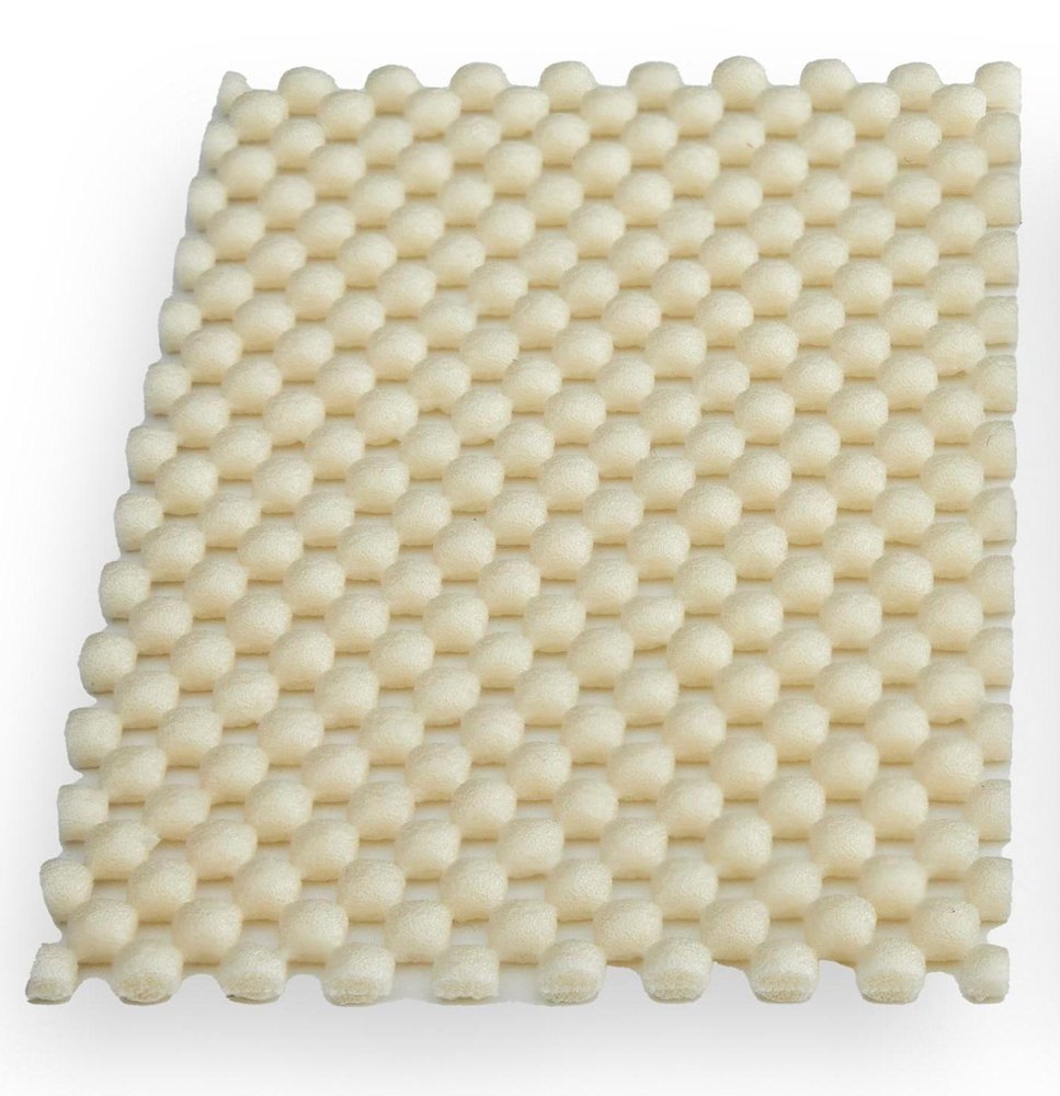 6' x 9' White Non Slip Rug Pad. Rug pad isolated on a plain white background, showing its white color.