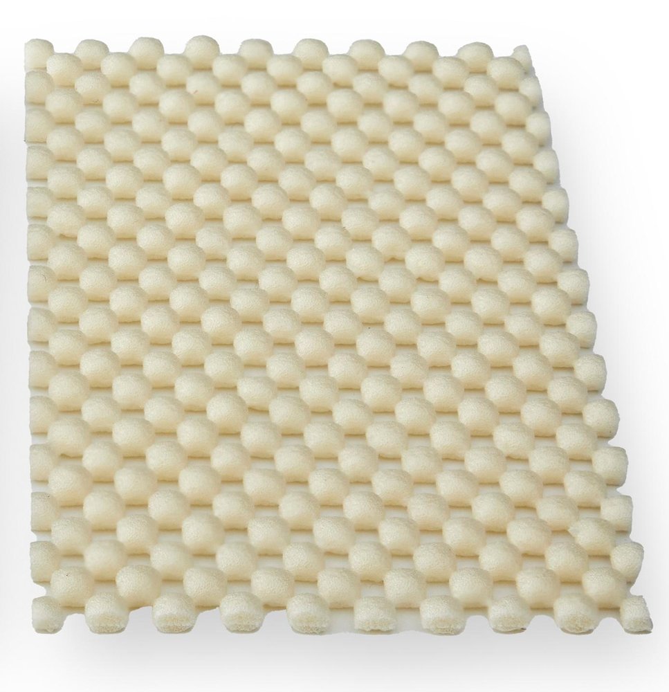 6' x 9' White Non Slip Rug Pad. Rug pad isolated on a plain white background, in a white finish.