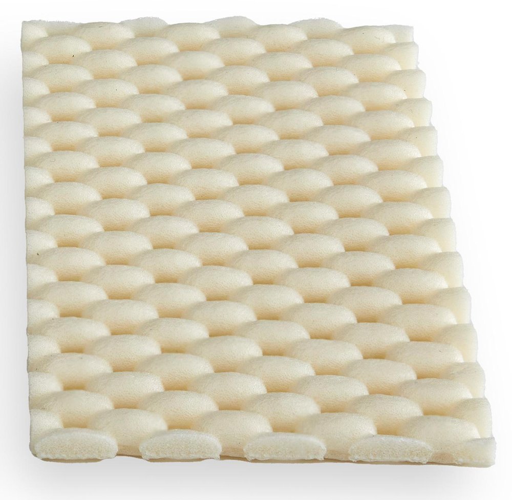 8' X 11' White Non Slip Rug Pad on a white background