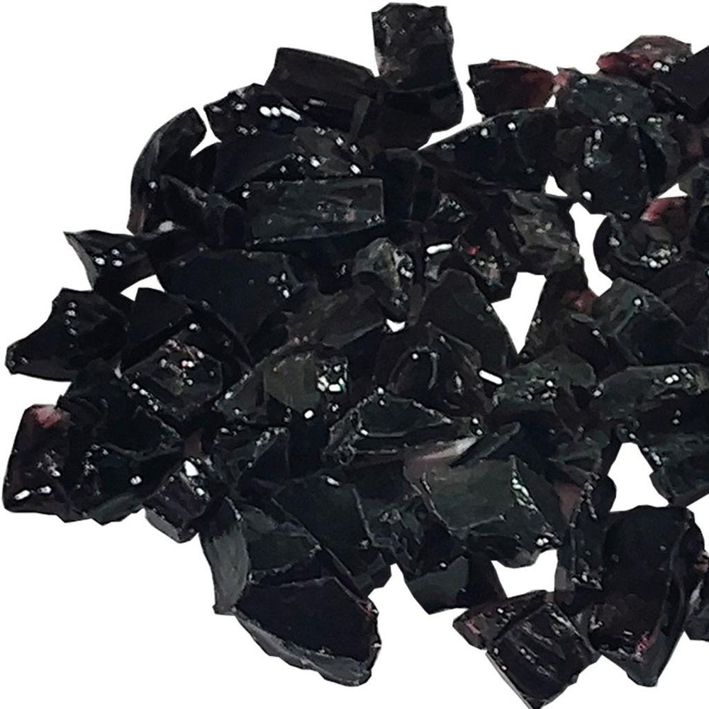 Purple Round Reflective Fire Pit Glass