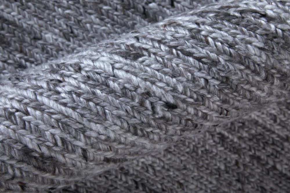 9' X 13' Gray And Ivory Handmade Indoor Outdoor Area Rug