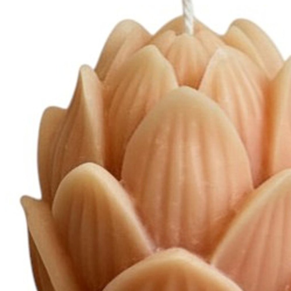 2" Orange Lavender And Sage Scented Dimensional Flower Candle