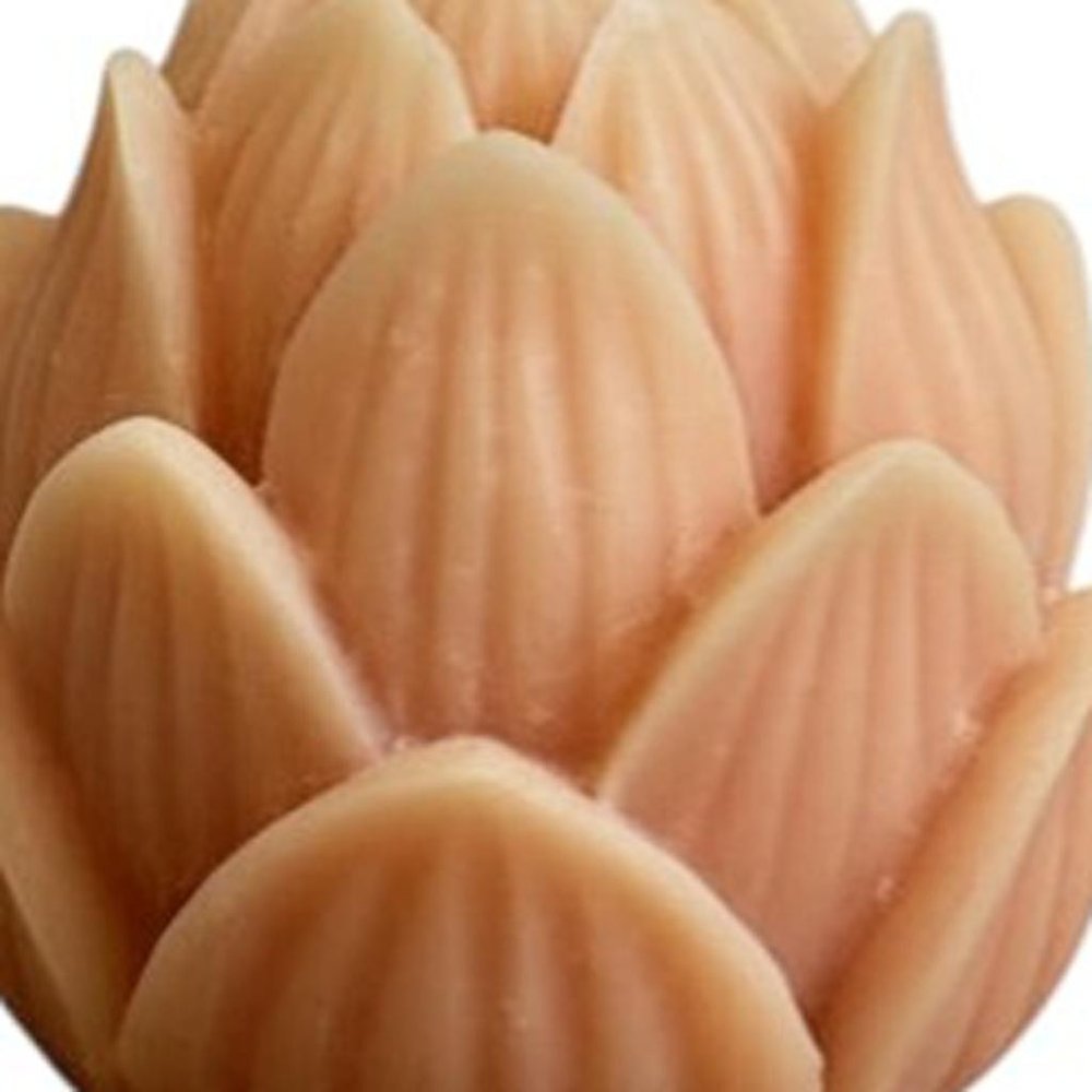 2" Orange Lavender And Sage Scented Dimensional Flower Candle