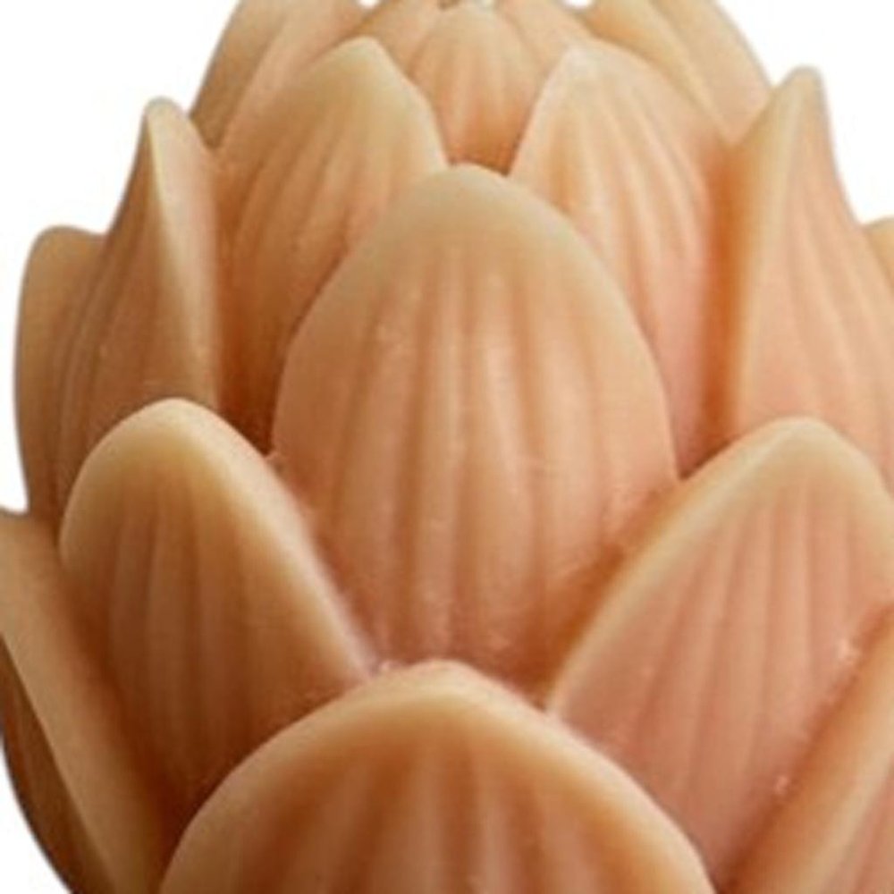 2" Orange Lavender And Sage Scented Dimensional Flower Candle